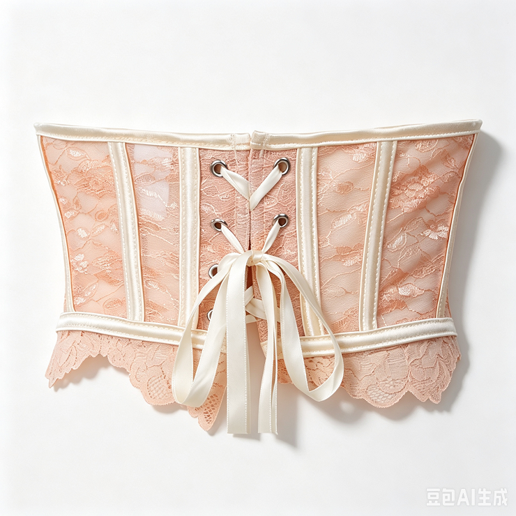 Lace Corset Bustier with Back Lace-up & Boning N23926