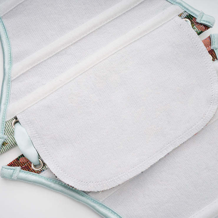 Vintage Embroidered Floral Corset Belt, Front Lace-Up Waist Cincher with Back Zipper N23876