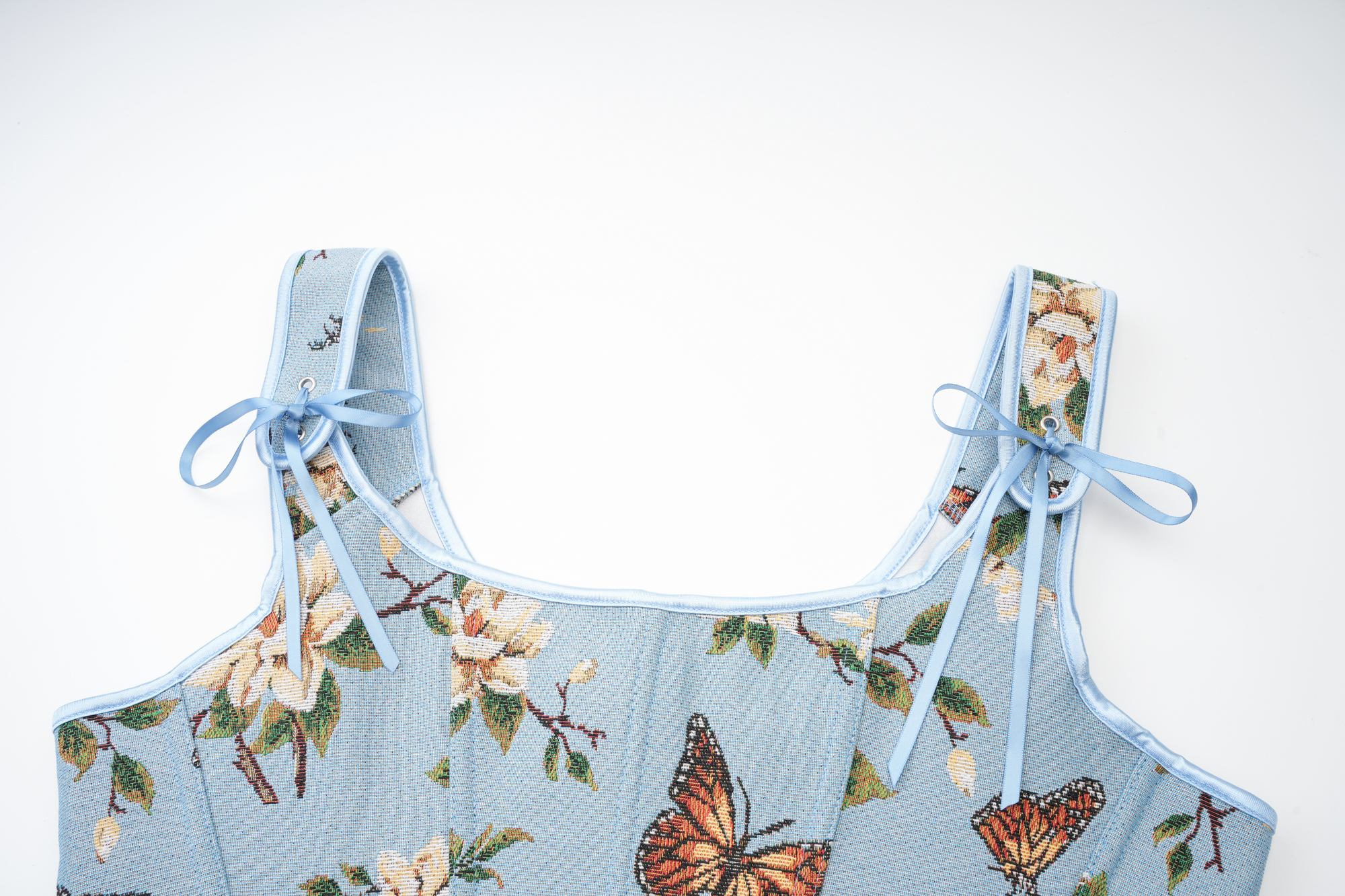 Women's Summer Vintage Floral Renaissance Corset Top for Women Y2k Tops Sleeveless Drawstring Crop Top N23451