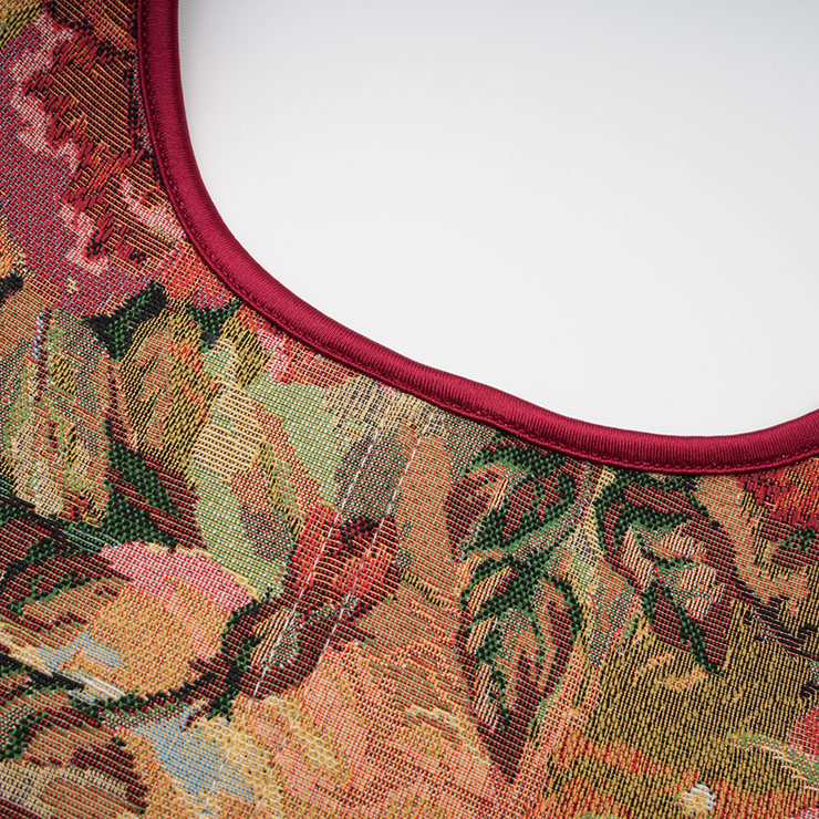 Vintage Floral Corset Top - Adjustable Lace-Up Bustier with Square Neckline N23890