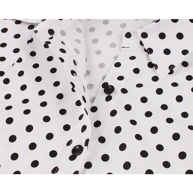 Vintage Rockabilly Polka Dots Lapel Sleeveless Front Button High Waist Cocktail Swing Dress N21484