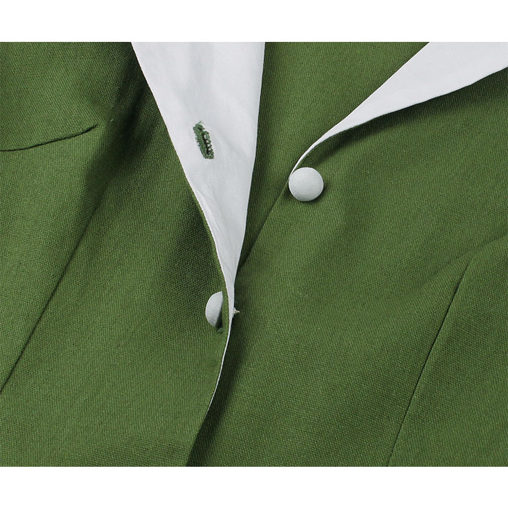 1950s Vintage Lapel Short Sleeve Front Button High Waist Office Lady Cocktail Midi Dress N21857