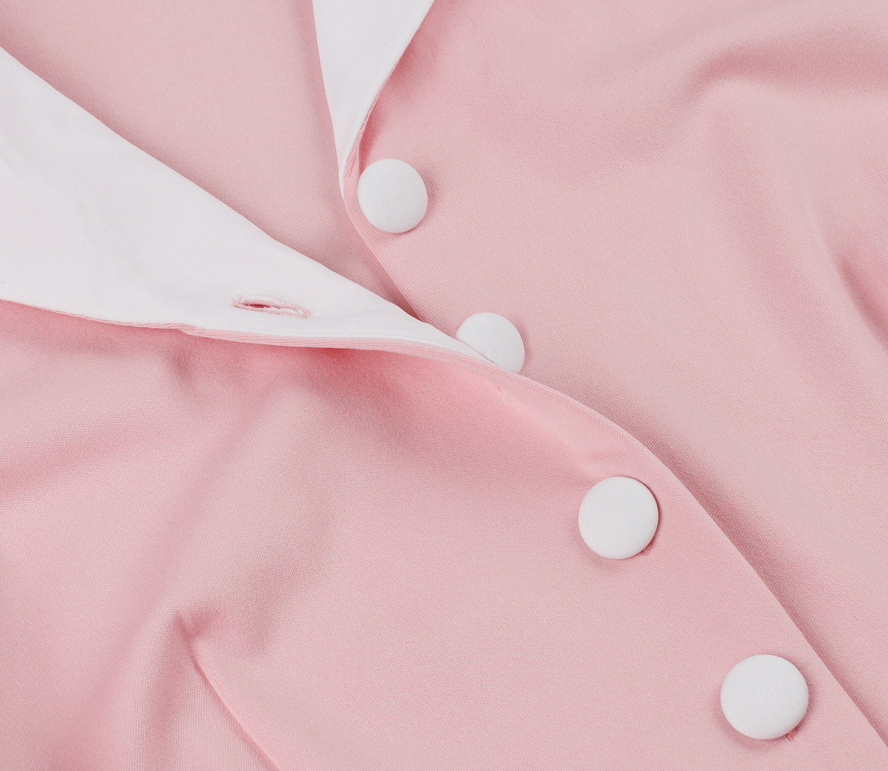 Vintage Pink Dress with Strawberry Print and White Waist Belt - Sweetheart Neckline Party Dress for Women N23824