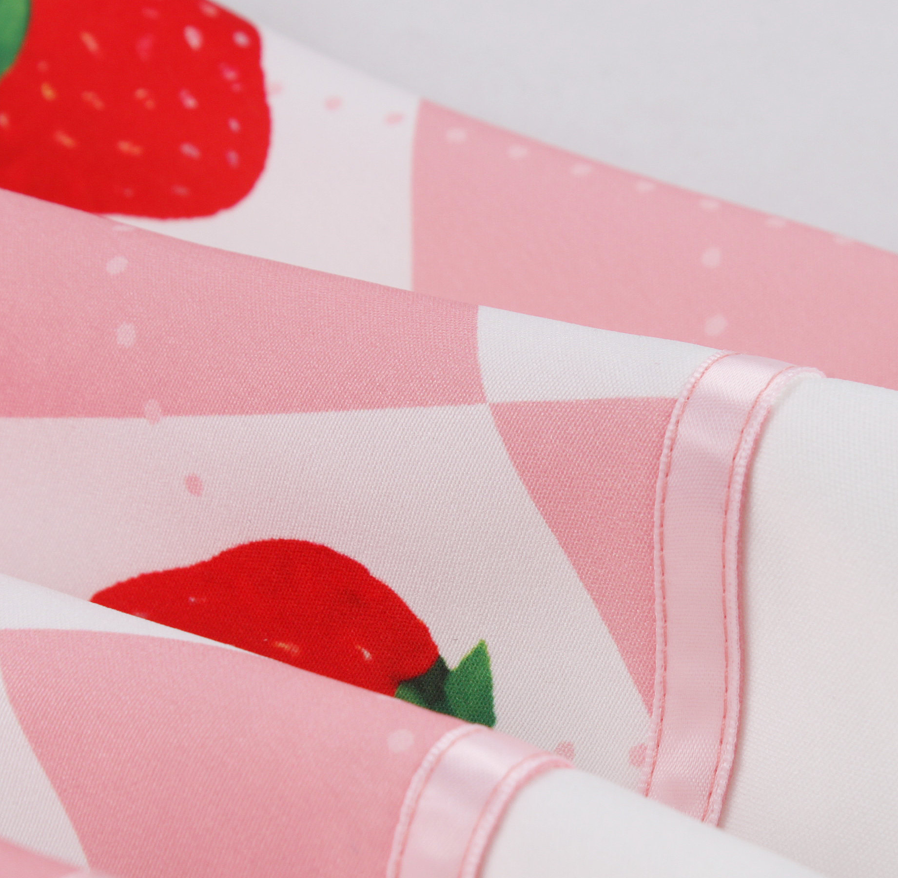 Vintage Pink Dress with Strawberry Print and White Waist Belt - Sweetheart Neckline Party Dress for Women N23824