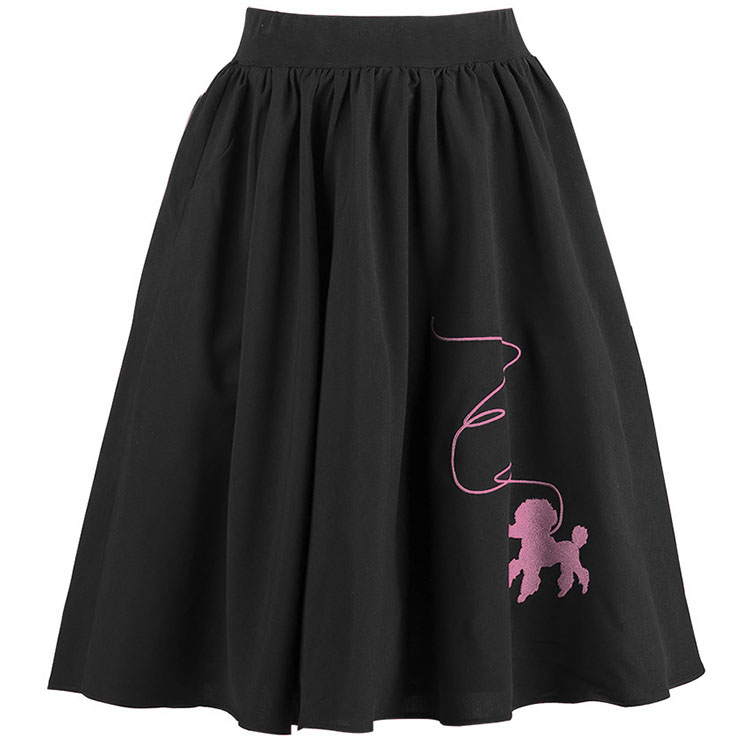 Sext Black High Waisted Flared Skater Swing Skirt HG12181