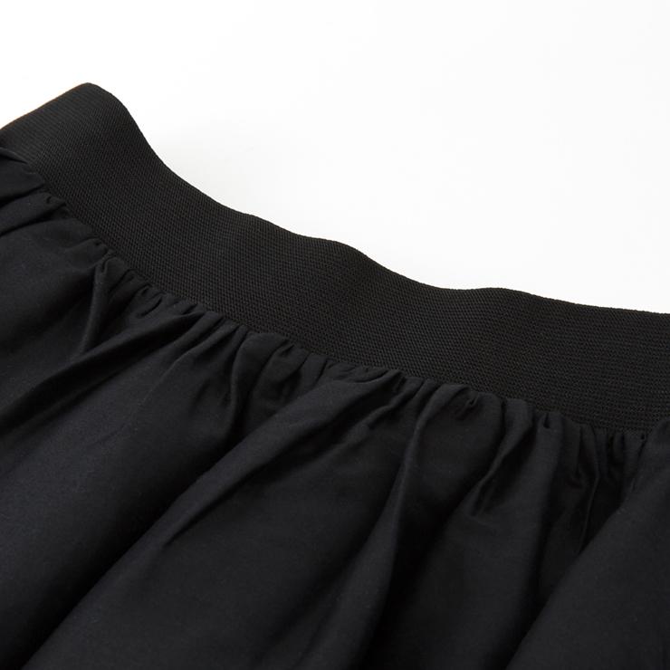 Vintage Black High Waist Floral Print Skirt HG12586