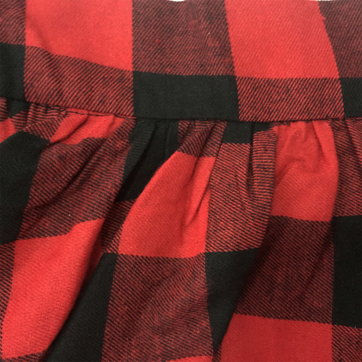 Classic Red Plaid Cotton High Waisted Vintage Flared Pleated Casual Skater Skirt N20167