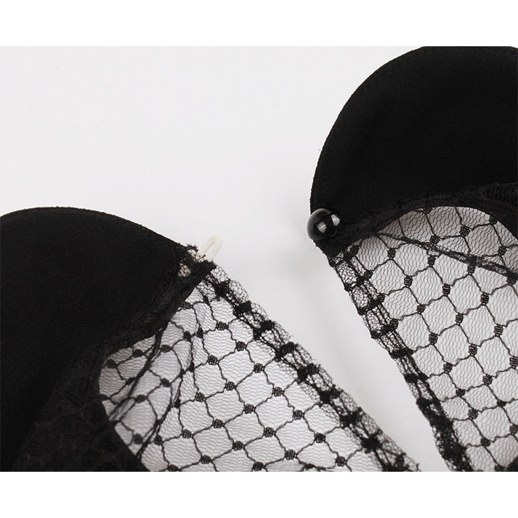 Sexy Spider Pattern Sheer Mesh Web Cape Spaghetti Straps Midi Dress N19236