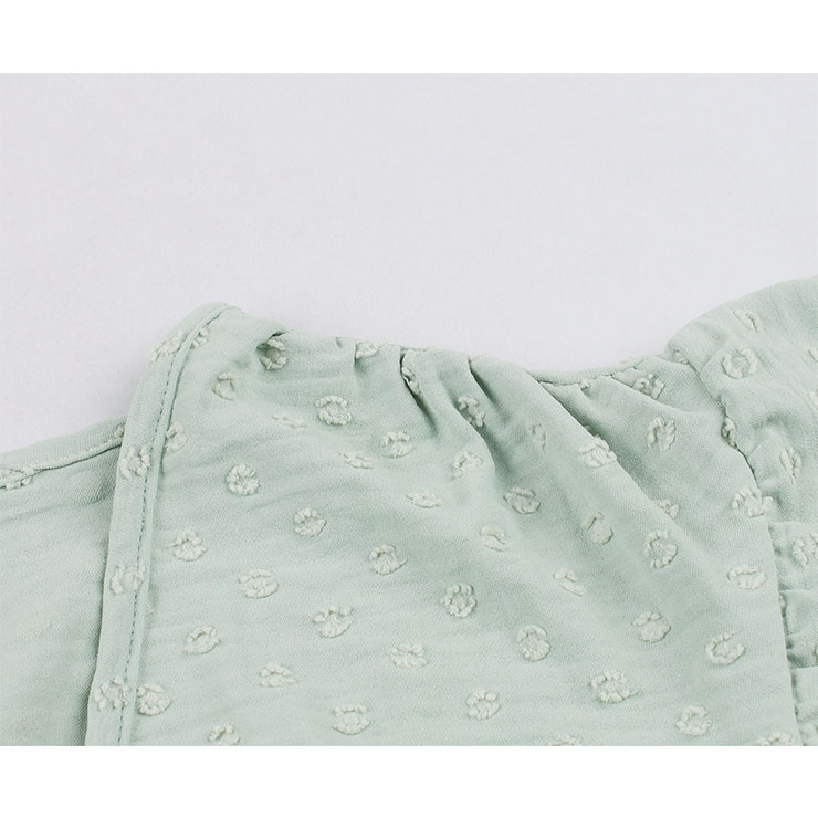 Fashion Surplice Neckline Flutter Sleeve Sash High Waist Ruffle Hem Daily Swing Dress N21859