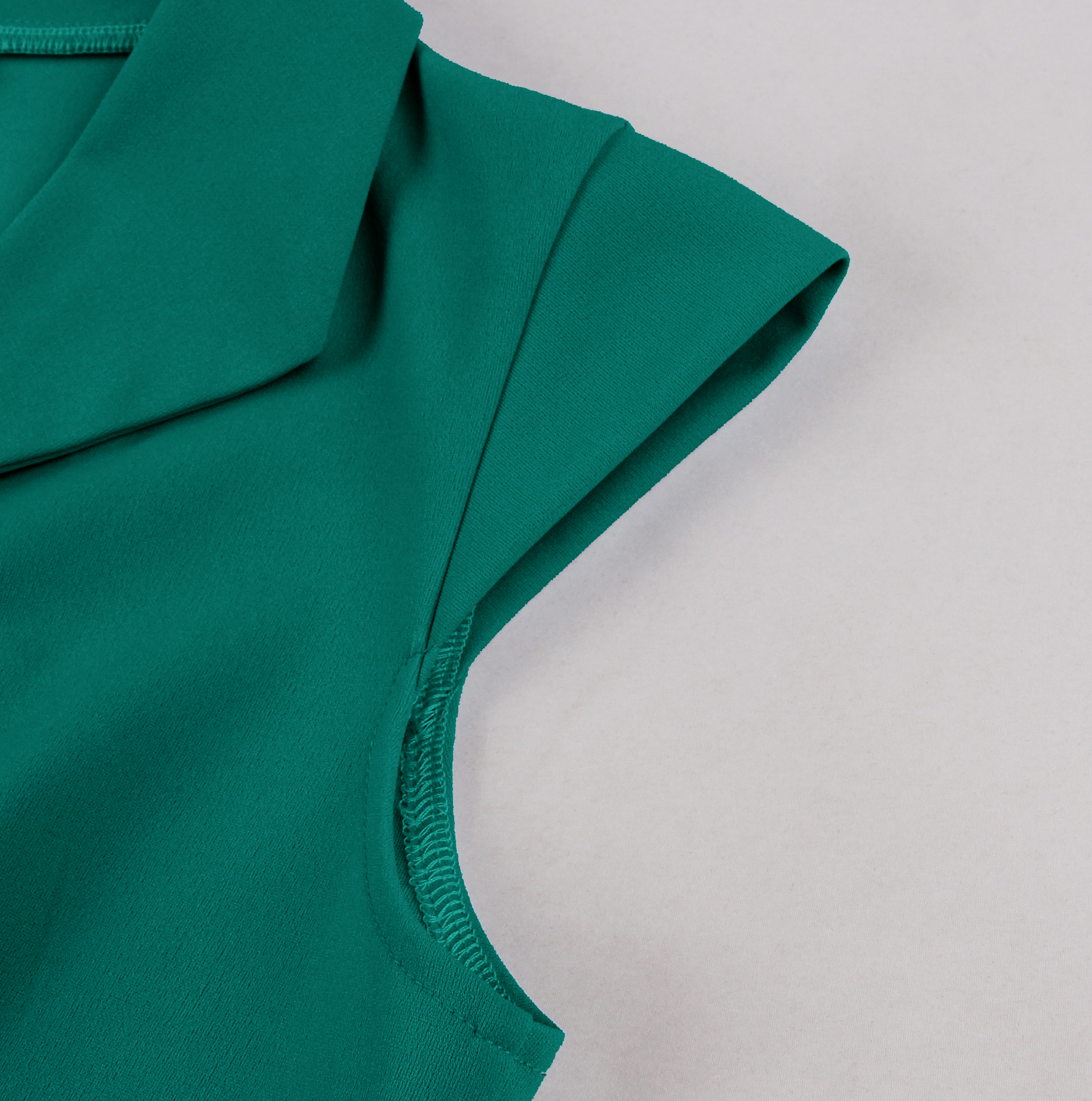 Vintage Teal Green A-Line Dress with Red Belt and Front Buttons - 1960s Style Shift Dress for Women N23820