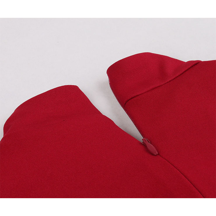 Vintage Women Solid Color Tie Collar Short Sleeve High Waist A-line Midi Dress N19594
