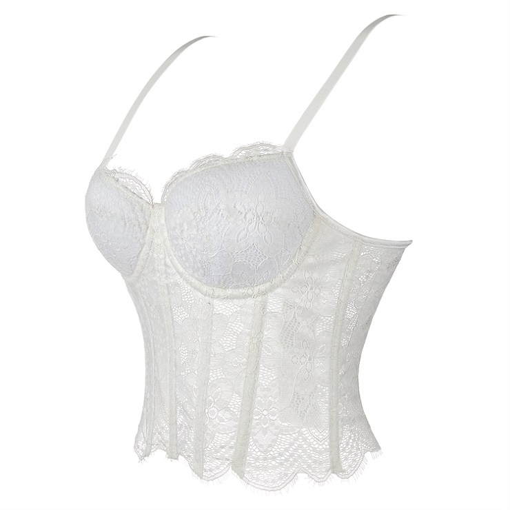 Vintage White Lace Corset Top  N23943