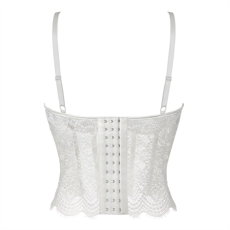 Vintage White Lace Corset Top  N23943
