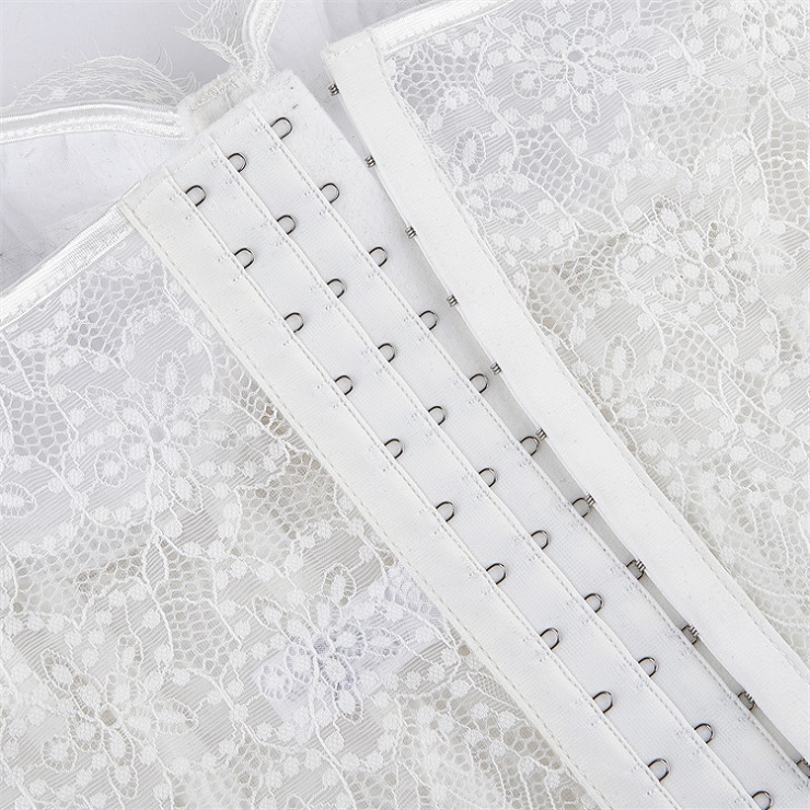Vintage White Lace Corset Top  N23943
