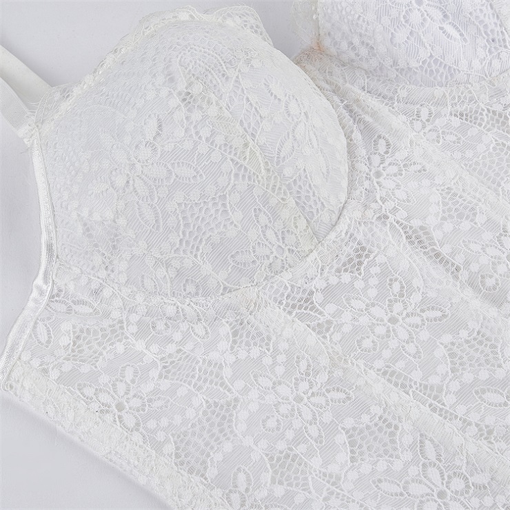 Vintage White Lace Corset Top  N23943