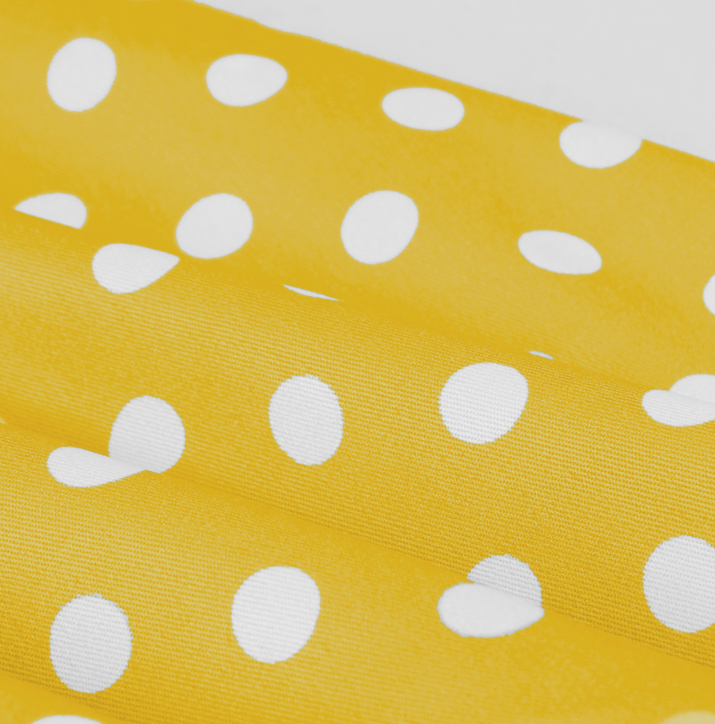 Vintage Yellow Polka Dot Dress with White Lace Trim and Black Buckle Belt - 1950s Style Swing Dress N23826