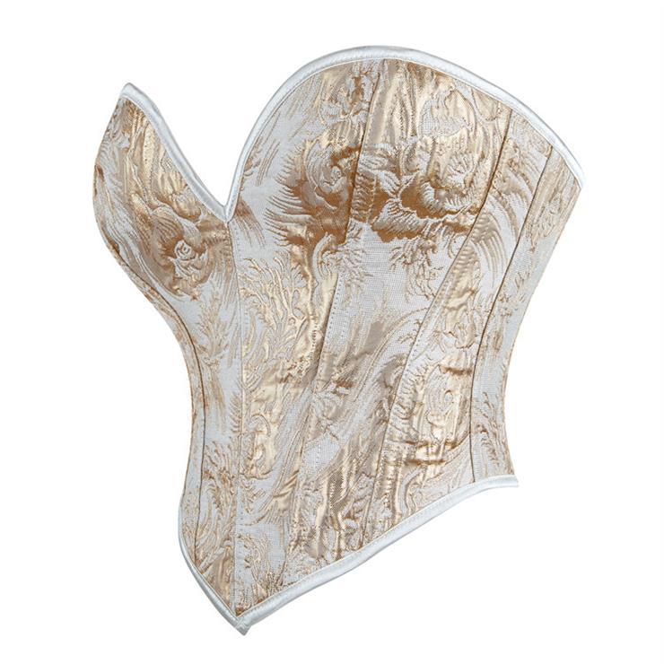 Gold Printed Strapless Women's Strapless Bustier Sexy Body-Shaping Top N23638