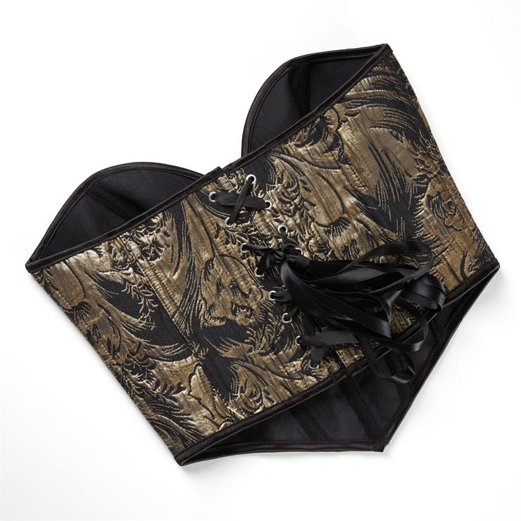 Gold Printed Strapless Women's Strapless Bustier Sexy Body-Shaping Top N23639