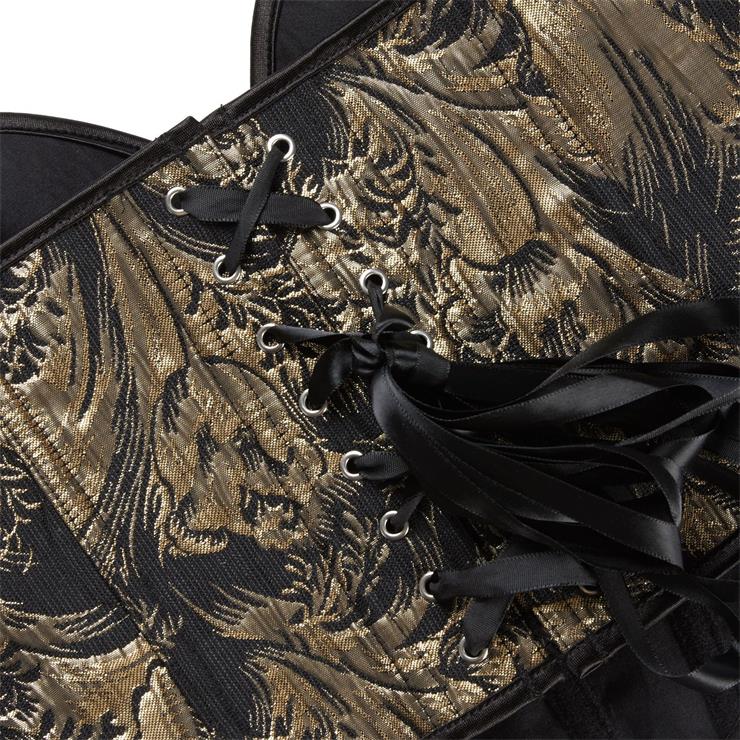 Gold Printed Strapless Women's Strapless Bustier Sexy Body-Shaping Top N23639