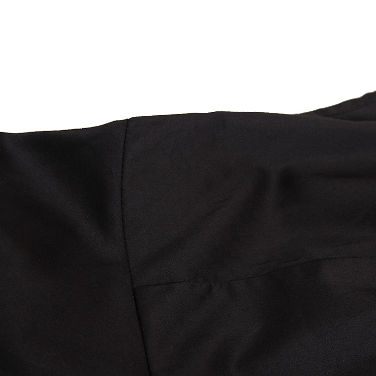 Elegant 1950's Vintage Black Casual Dress N11922