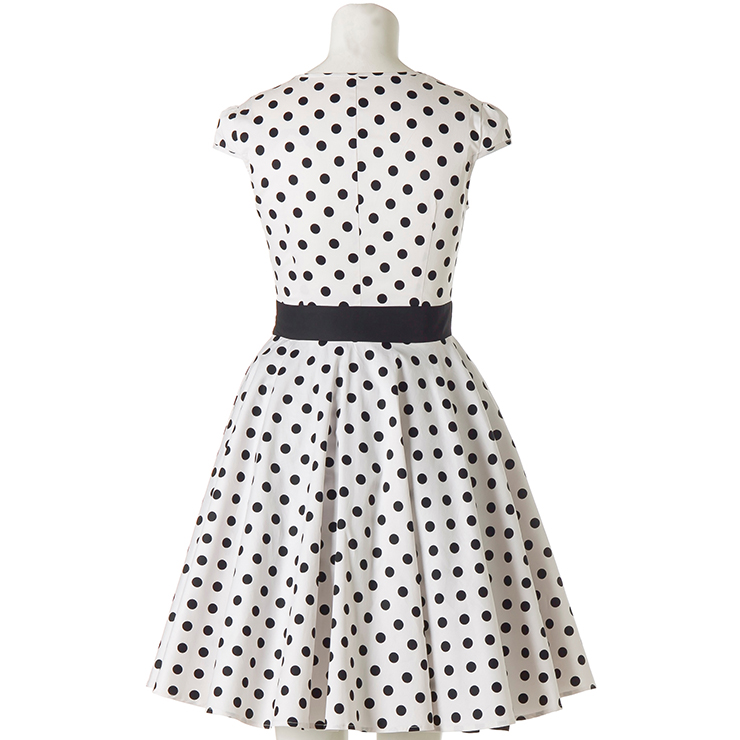 1950's Vintage Polka Dot Rockabilly Swing Dress N11938