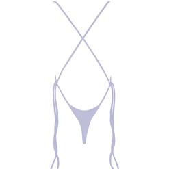 Super Hot White High Waist Criss-cross Straps Bikini Set BK15946
