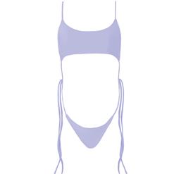 Super Hot White High Waist Criss-cross Straps Bikini Set BK15946