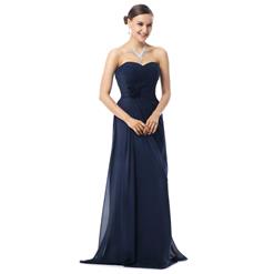 Women's Dark-Blue Dress, Dresses For Prom, Cheap Prom Dresses, 2015 New Dresses, Hot Selling Graduation Dresses, Prom Dresses Cheap On Sale, #F30011