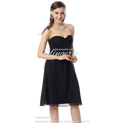 2018 Sexy A-line Sweetheart Dropped Ruffles Knee-Length Prom/Little Black Dresses F30047