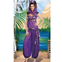 Sexy Genie Costume, Lamp Fancy Dress Costume, Women's Genie Halloween Costume, #G2832
