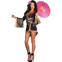 Asian Persuasion Costume, Short Asian Cutie Costume, Japanese Geisha Costume, #G8813