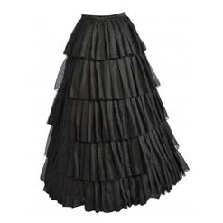 Sexy Black Ruffles Petticoat, Cheap Ladies Satin Floor-length Petticoat, Dancing Party Petticoat, Plus Size Petticoat, #HG10569