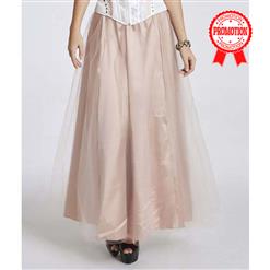 Maxi Long Pink Tulle Skirt HG11225