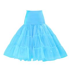 Sexy Azure Skirt Petticoat, Fashion Azure Skirt, Cheap Ladies Tulle Petticoat, Party Dress Petticoat, Plus Size Petticoat, #HG11257