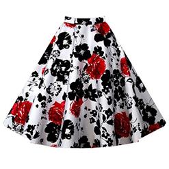 1950's Retro Full Circle Rockabilly Jive Swing Skirt HG11817