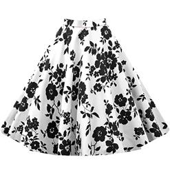 1950's Vintage Skater Skirt, Skater Skirt, Floral Skirt, Casual Skirt, A Line Swing Skirt, #HG11818