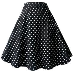 1950's Vintage Skater Skirt, Skater Skirt, Floral Skirt, Casual Skirt, A Line Swing Skirt, #HG11820