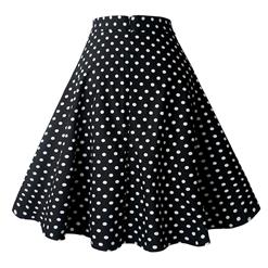 1950's Retro Polka Dot Full Circle Rockabilly Jive Swing Skirt HG11820