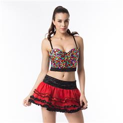 Sexy Red Ruffles Tutu Dance Pettiskirt HG12673