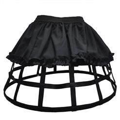 Steampunk Full Circle Steel Boned Long Crinolette Birdcage Petticoat HG12838