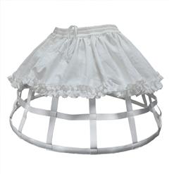 Steampunk Full Circle Steel Boned Long Crinolette Birdcage Petticoat HG12839