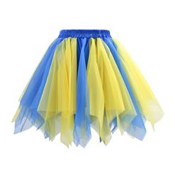 Women's Tutu Tulle Mini A-Line Layered Petticoat Zigzag Skirt HG15000