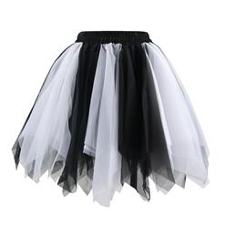 Women's Tutu Tulle Mini A-Line Layered Petticoat Zigzag Skirt HG15002