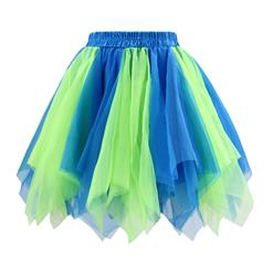 Women's Tutu Tulle Mini A-Line Layered Petticoat Zigzag Skirt HG15003