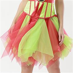 Women's Tutu Tulle Mini A-Line Layered Petticoat Zigzag Skirt HG15004