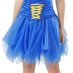 Mesh Skirt, Ballerina Style Skirt, Sexy Tulle Skirt, Tutu Tulle Mini Petticoat, Zigzag Tulle Mesh Skirt, Elastic Tulle Skirt Blue, #HG15005