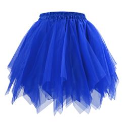 Women's Tutu Tulle Mini A-Line Layered Elastic Petticoat Pure Color Skirt HG15006