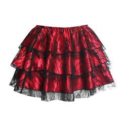 red mini Skirt, sexy Skirt, Petticoat, Corsets Skirt,#HG1903