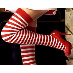 thigh highs Stockings, Nylon Striped Thigh Highs,Stockings wholesale, Striped Christmas Thigh Highs , #HG2165