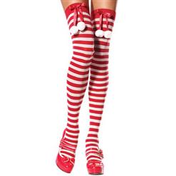 thigh highs Stockings, Nylon Striped Thigh Highs,Stockings wholesale, Striped Christmas Thigh Highs , #HG2189
